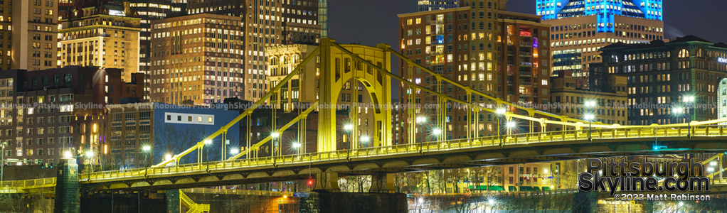 Downtown Pittsburgh at night, Early 2022