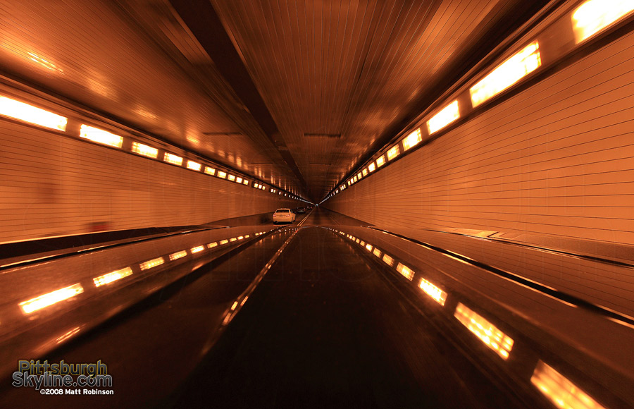 Inside the Fort Pitt Tunnel<br>