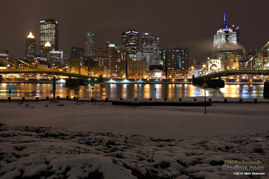 Snowy Pittsburgh North Side