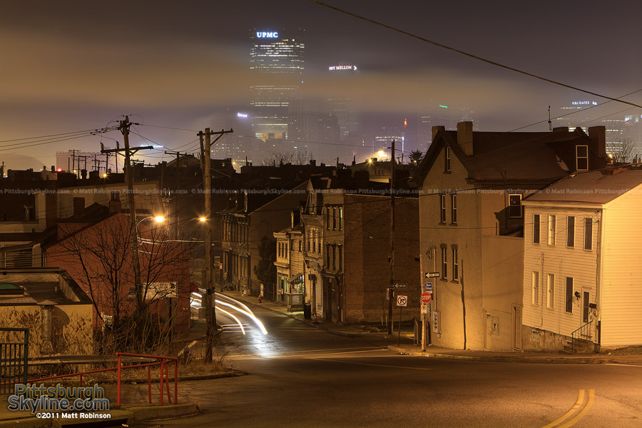 Foggy night in the city