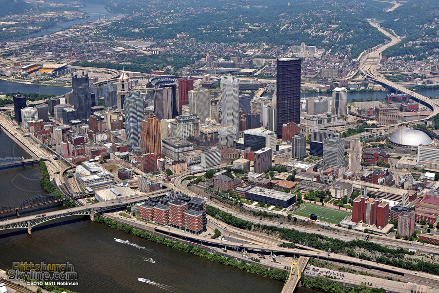 Pittsburgh Aerial from the Southeast