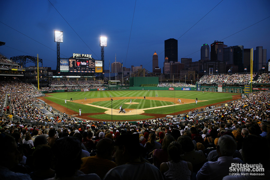 Evening game at PNC Park