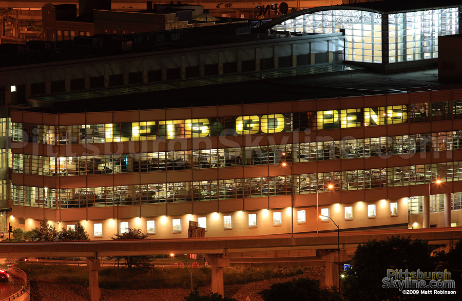 "Lets Go Pens" on PNC Firstside Center