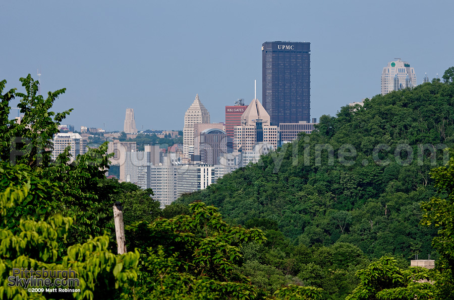 Downtown rises above the hills