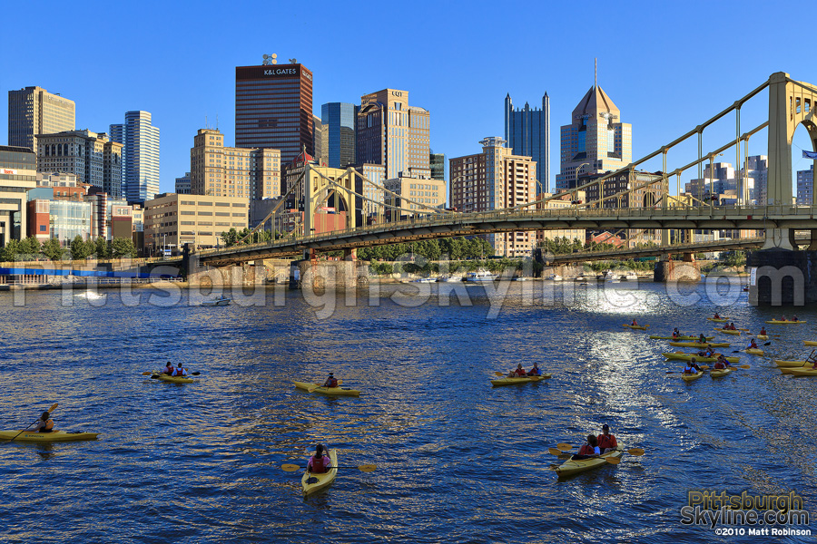 Kayaking on the Allegheny River in Pittsburgh